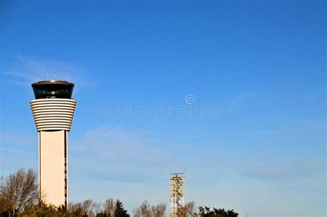 Air Traffic Control Tower At Dublin Airport Stock Image Image Of