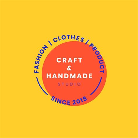 Handmade Crafts Logo Badge Design Vector Free Download