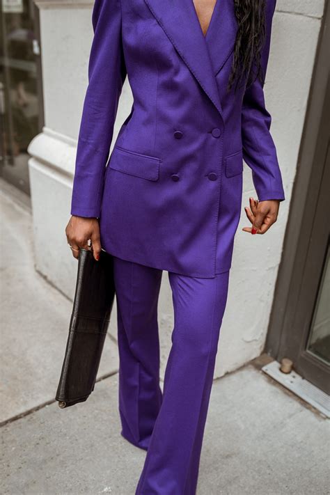 How To Style A Pant Suit For Women Purple Suits Purple Outfits