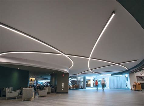 Black Ceiling Led Linear Light Pendant Commercial And Architectural
