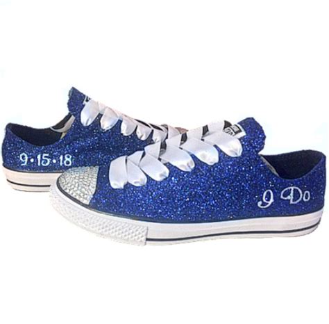 Converse All Stars Sparkly Glitter Wedding Bride Sneakers Something