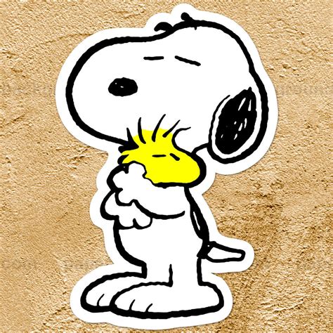 Snoopy Hugging Woodstock Peanuts Love Friendship Car Window Wall Decal