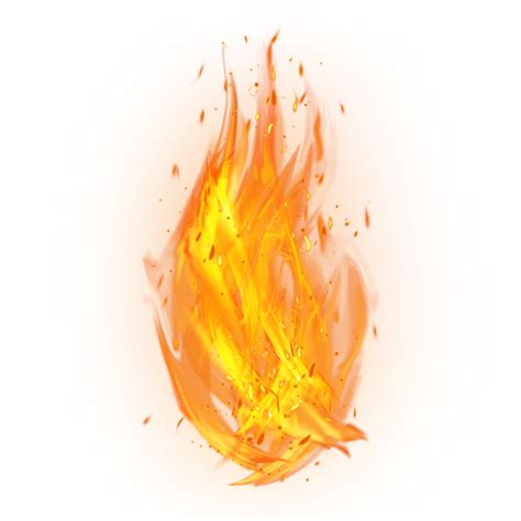 Realistische Brennende Feuerflammen Brennende Heiße Funken
