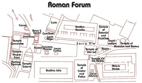 Foro Romano Sulla Mappa Forum Romanum Mappa Lazio Italia