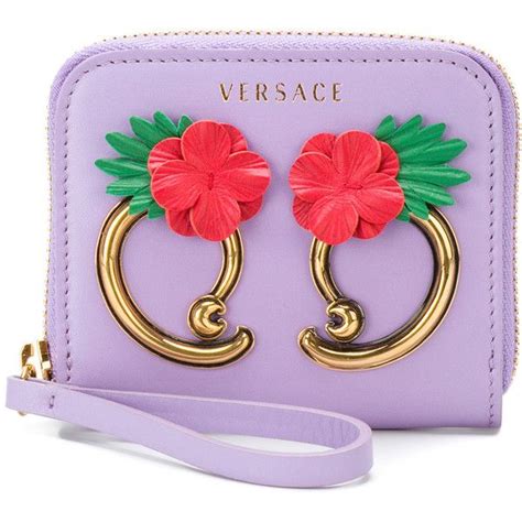 Versace Flower Appliqué Wallet 598 Found On Polyvore Featuring Women