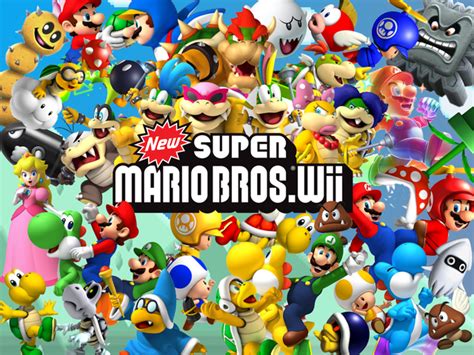New Super Mario Bros Wii Wallpaper Скачать