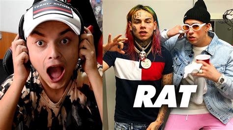 Reaccion 6ix9ine Rat Ft Bad Bunny Official Music Video Youtube