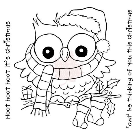 Decorate your fall table with copies of your. Christmas Clear Stamps | Owl coloring pages, Stamp pad ink, Stamp