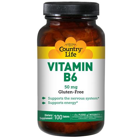 Vitamin b6 is one of the b vitamins, and thus an essential nutrient. Country Life, Vitamin B6, 50 mg, 100 Tablets - iHerb