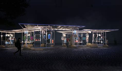 Plastic Pavilion By Night Plastic Engineering Denmark