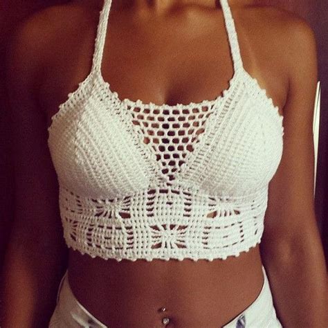 Simply Love Whiteivory Crochet Lace Crop Top Luxurious Etsy Ivory