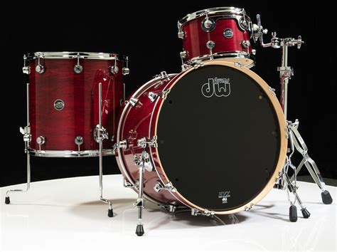 Dw Performance Series 3pc Drum Kit Cherry Stain 121622 Shallow