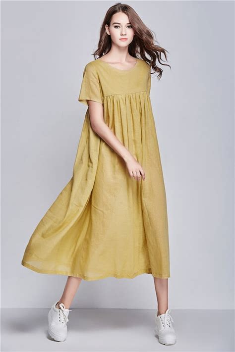 Maxi Dress Linen Dress Loose Fitting Linen Dress Summer Etsy