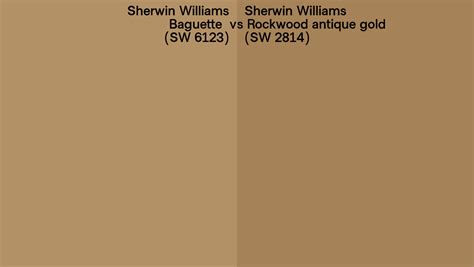 Sherwin Williams Baguette Vs Rockwood Antique Gold Side By Side Comparison