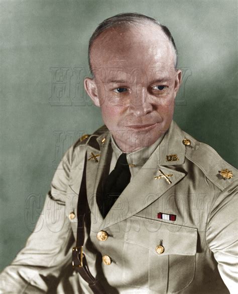 General Dwight D Eisenhower Uniform Color Photo Ww2 Wwii Us President