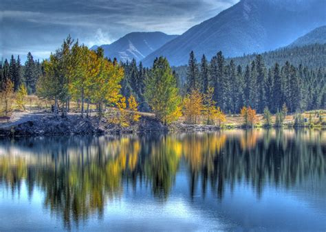 Canmore Alberta Albert Canada Sky Mountain Lake Tree