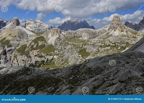 Rocky Peaks Of Italian Dolomites Stock Image Image Of Mountain