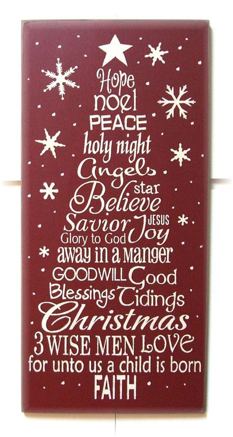 Christmas words tree typography wood sign by pattisprimitives, $34.00