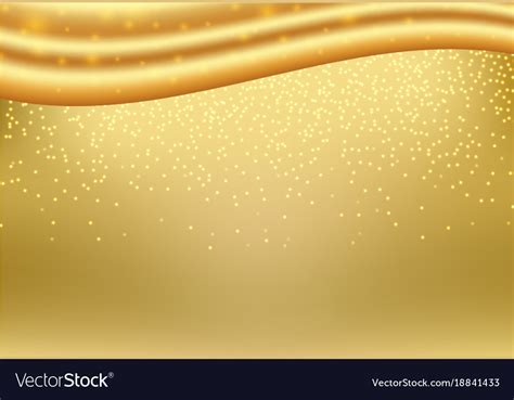Golden Background With Luxury Gold Silk Fabric Vector Image