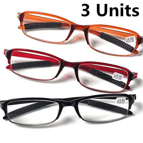 3 Pack Reading Glasses Presbyopic Reader 75 1 0 1 25 1 5 1 75 2 0 To 4 0 Ebay