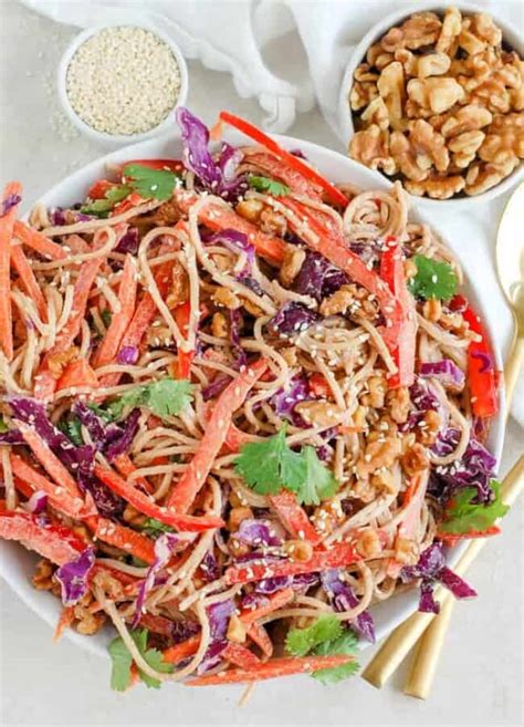 Thai Noodle Salad With Walnut Butter Erin Lives Whole
