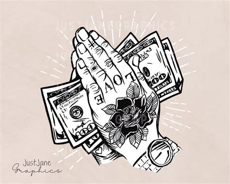 Man Hand Holding Money Hustler Holding Hundred Dollar Bills Tattoo Jewelry Showing Off