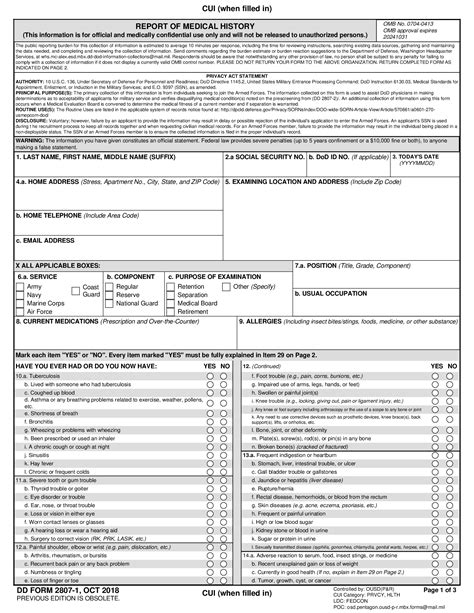 Dd Form 2807 1 Report Of Medical History Forms Docs 2023