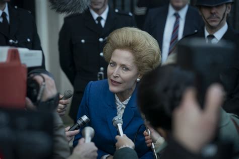 Gillian Anderson As Margaret Thatcher The Crown Season 4 Pictures Popsugar Entertainment Uk