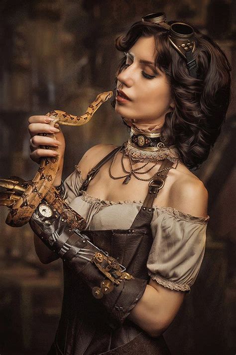 Steampunkgothic Ladies Beauty Fashion Costume Couture Model