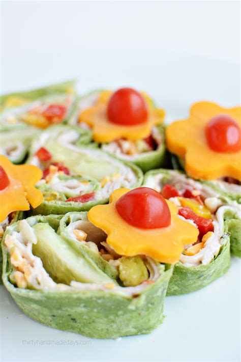 Healthy Vegetable Pinwheels For An After School Snack