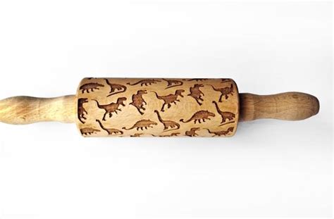 Dinosaurs Embossing Wooden Mini Rolling Pin Woods Good