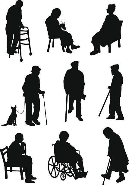 5666 Elderly Silhouette Vector And Icons Istock Istock Person
