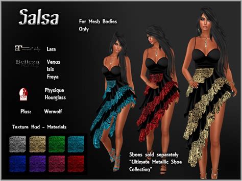 Second Life Marketplace Salsa Dress