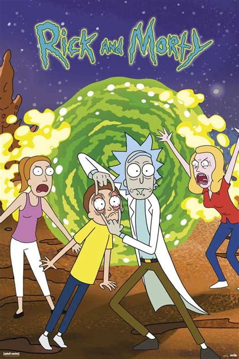 Rick And Morty Tv Show Poster Print Rick And Morty And The Girls