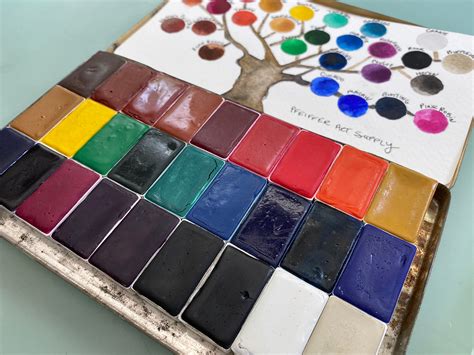 Handmade Watercolor Paint Palette Limited Edition 27 Whole Pan In