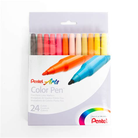 Pentel Color Pen Fine Point Marker 24 Set