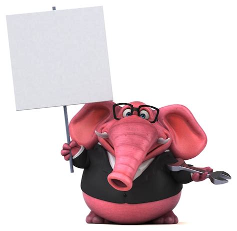 Premium Photo Pink Elephant 3d Character