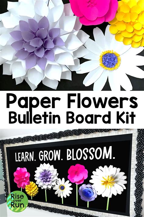 Paper Flowers Templates Classroom Decoration and Bulletin Board
