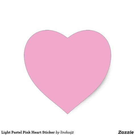 Light Pastel Pink Heart Sticker Zazzle Heart Stickers Pink Heart