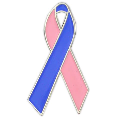 Pink And Blue Awareness Ribbon Lapel Pin Ebay