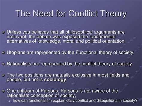 Conflict Theory In Sociology Slide Share