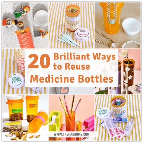 20 brilliant ways to reuse medicine bottles