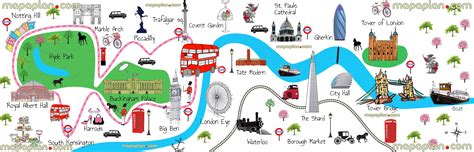 Kids Map Of London Landmarks Wallpaper Mural Amalay