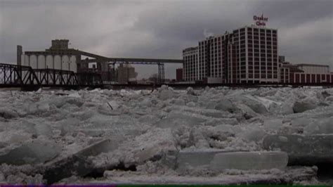 Ice Jams River Levels Fall Slightly