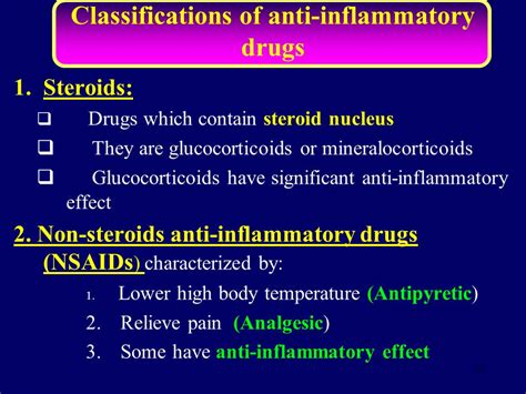 Anti Inflammatory Drugs Classifications Universal Health Products