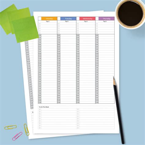 Weekly Hourly Planner Templates Download Printable Pdf