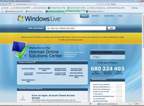 Windows Live Hotmail Wave 3 Inaccessible Login Problems