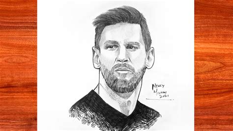 Como Dibujar A Messi Dibujo A L Piz Paso A Paso Youtube