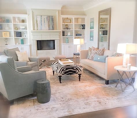 Transitional Cool Tone Living Room Cozy Couture Interiors By Tiffany
