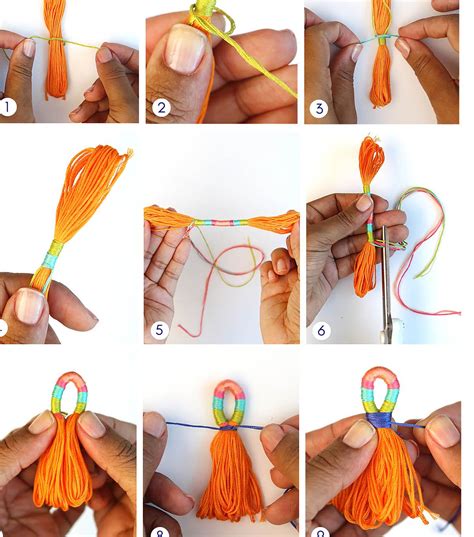 Diy Embroidery Floss Tassel Embroidery Floss Projects Hand Embroidery